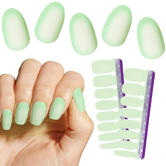 Color Street Glow Getter Nail Strips - Glow-in-the-Dark Nail Polish with Crème Finish, Fun Nighttime Manicure, 16 Double-Ended Real Nail Polish Strips