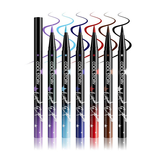 COOL STORY 6 Colors Liquid Eyeliner Set,Matte High Pigmented Colored Eyeliner Pen,Quick Dry Waterproof Smudge Proof Long Lasting Eye Liner for Eye Makeup Art,makeup kit gift for makeup lovers (SET-B)