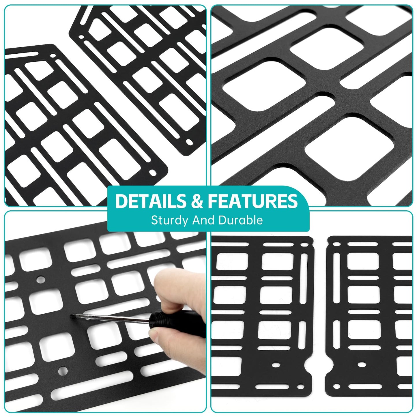 OUSUWO Side Truck Bed Molle Panel Rack System Compatible with 2019-2025 Chevy Silverado/GMC Sierra 5.8FT Accessories Cargo Storage Organizer Tools Rack Fit for 19-25 Chevrolet Silverado Accessories