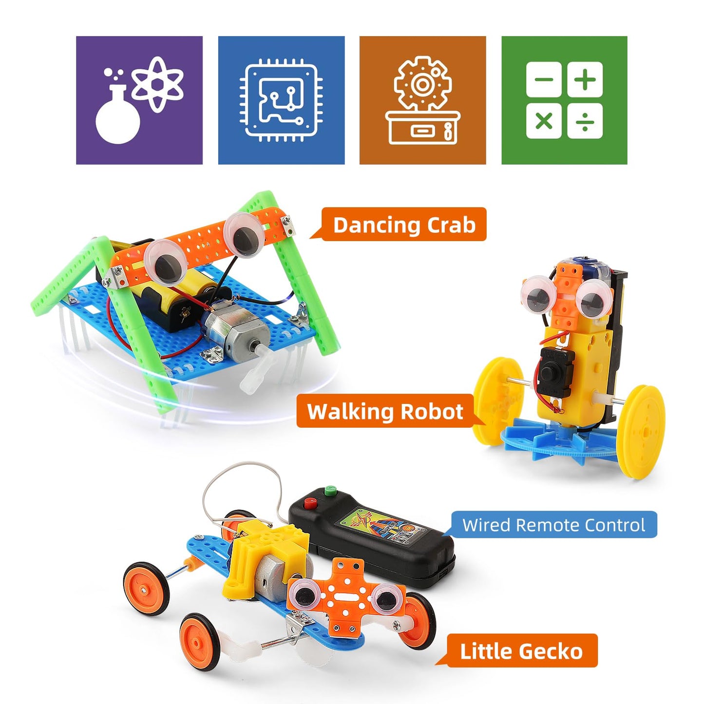 STEM Toys for Ages 8-13, Boys Crafts Robotics Science Kits for Kids Age 8-12, Robot Building Kit for Kids 8-10, Experiments Activities, Engineering STEM Toys 7+ 6 7 8 9 10 11 12 + Year Old Gifts