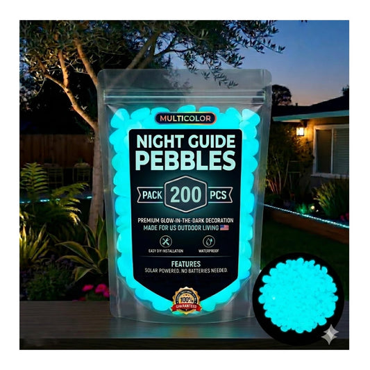 2026 Colorful Glow-in-the-Dark Garden Stones Night Guide Luminous Pebbles Rainbow Glow in the Dark Stepping Rocks Outdoor Landscaping Decor Glowing Stones Fish Tank Aquarium Decorations (600, Blue)