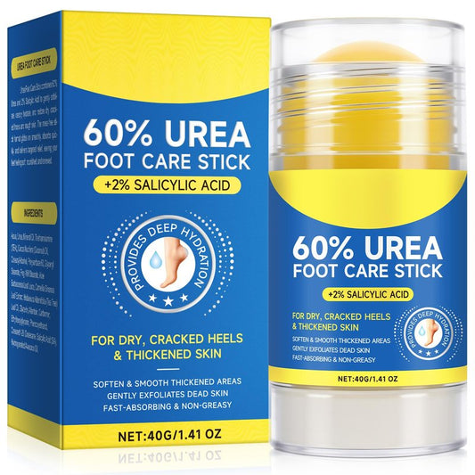 Urea Cream Stick 60% Plus 2% Salicylic Acid, Extra Strength Urea Foot Cream for Dry Cracked Heels, Callus Remover for Feet,Moisturizing Lotion for Hands, Knees,Elbows,Softens and Exfoliates Dead Skin