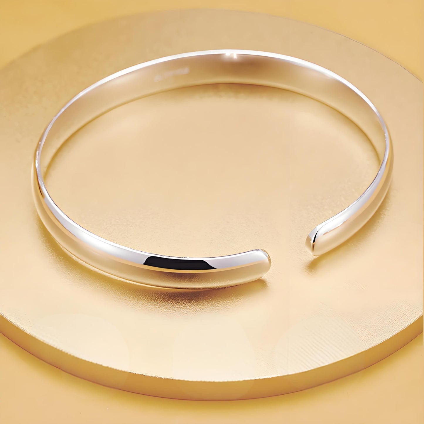 Sterling Silver Bangle Bracelets for Women, Mothers Day Gifts for Mom, Handmade Cuff Bracelet Jewelry, Mom Gifts, Christmas Gifts, Birthday Gifts for Women (Cuff-1)