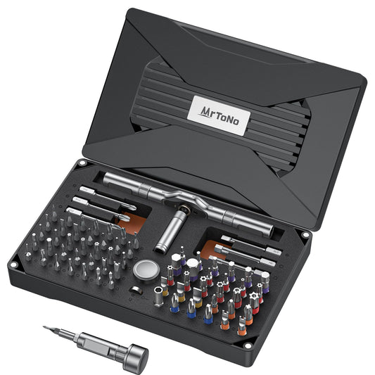 74 in 1 Magnetic Screwdriver Set, Ratchet Screwdriver, Multi Bit Screwdriver Set with Detachable Handle, RepairTool Kit for Furniture, Precision Electronics, Bicycle, DIY, Computer