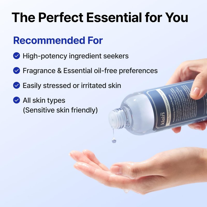 [KLAIRS] Supple Preparation Unscented Toner 6.08 fl oz, Hydrating, Fast Absorbing, Non-Irritating, Fragrance-free, K-beauty Routine