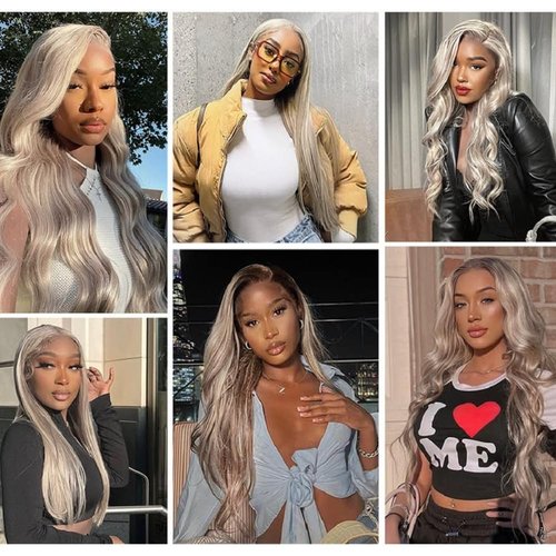 Giginger Bundles Human Sliver GREY 16 18 20 inch Body Wave Human Hair Bundles Unprocessed Quick Weave Soft Sewn In Hair Extensions for Black Women