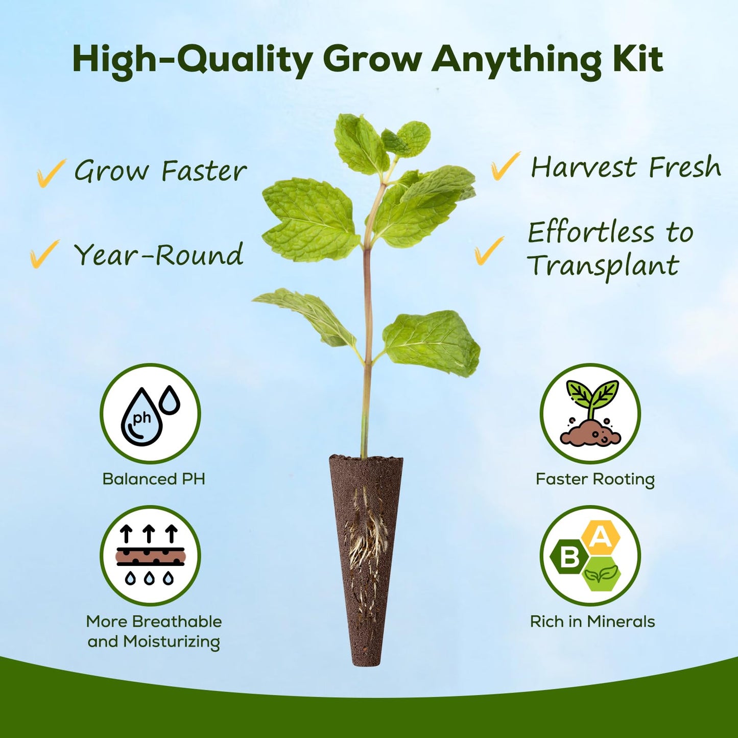 12-Pod Gourmet Herb Seed Kit Compatible with All Hydroponics, 7 Pack Varieties - Basil, Parsley, Thyme, Mint, Cilantro, Dill, Oregano - Universal Seed Starter Pods Easy to Grow, High Germination