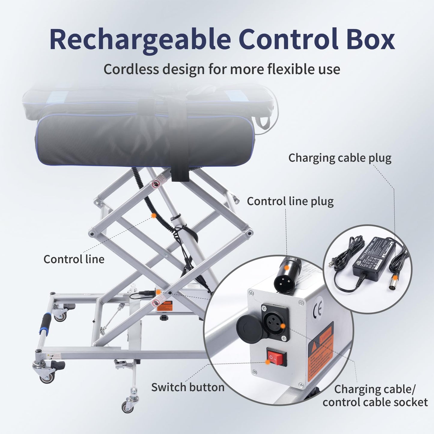 Wheelchair Lift Portable Electric Lift for Wheelchairs and Scooters - Lightweight, Rechargeable & Space-Saving Design