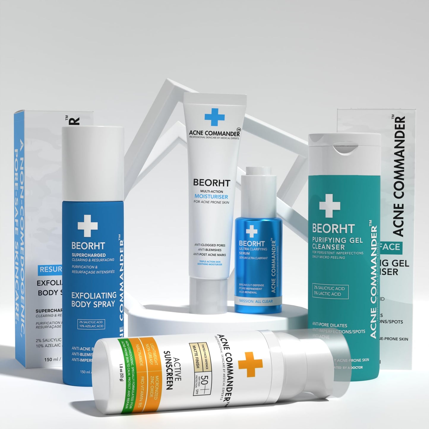 Acne Commander Mineral SPF 50 Face Sunscreen for Acne-Prone & Sensitive Skin — Zinc Oxide, Non-Comedogenic, No White Cast — Tinted, Broad Spectrum, Fragrance-Free, Lightweight Daily, ~52g