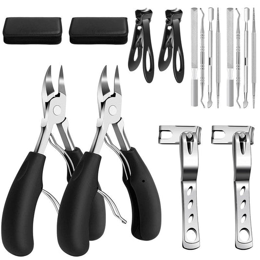 14PCS Ingrown Toenail Clippers Kit Stainless Steel Ingrown Toenail Removal Kit Professional Toenail Clippers Set for Ingrown and Thick Nail Toe Nail Cutter for Adults and Seniors