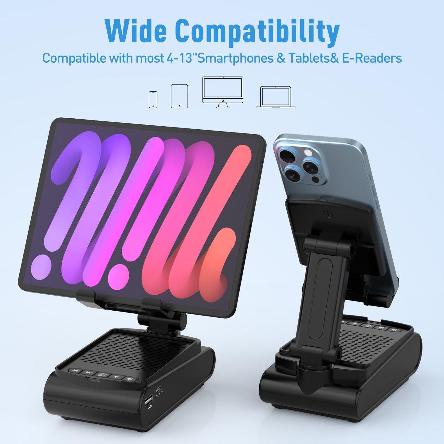 GLOPUS Birthday Gifts for Men, Cell Phone Stand with Wireless Bluetooth Speaker, Mens Gift for Birthday Gifts for Him Husband Boyfriend, Dad Gifts for Fathers Day, Cool Gadgets for Men