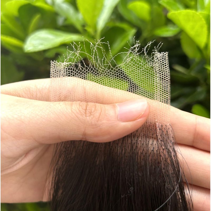 Mnador 2x6 SKINLIKE Real HD Lace Closure Deep Parting Straight Human Hair 0.095mm Ultra-thin hd lace Closure Tiny knots Brazilian Virgin Human Hair Closure pre plucked with Natural Hairline, 14inch