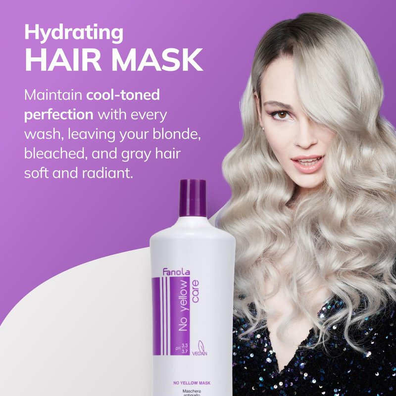 Fanola No Yellow Shampoo Bundle with No Yellow Mask