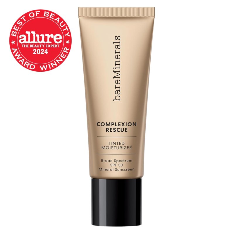 bareMinerals Complexion Rescue Tinted Moisturizer for Face with SPF 30, Full Size, Wheat 4.5, Vegan, Cruelty-Free & Dermatologist-Tested