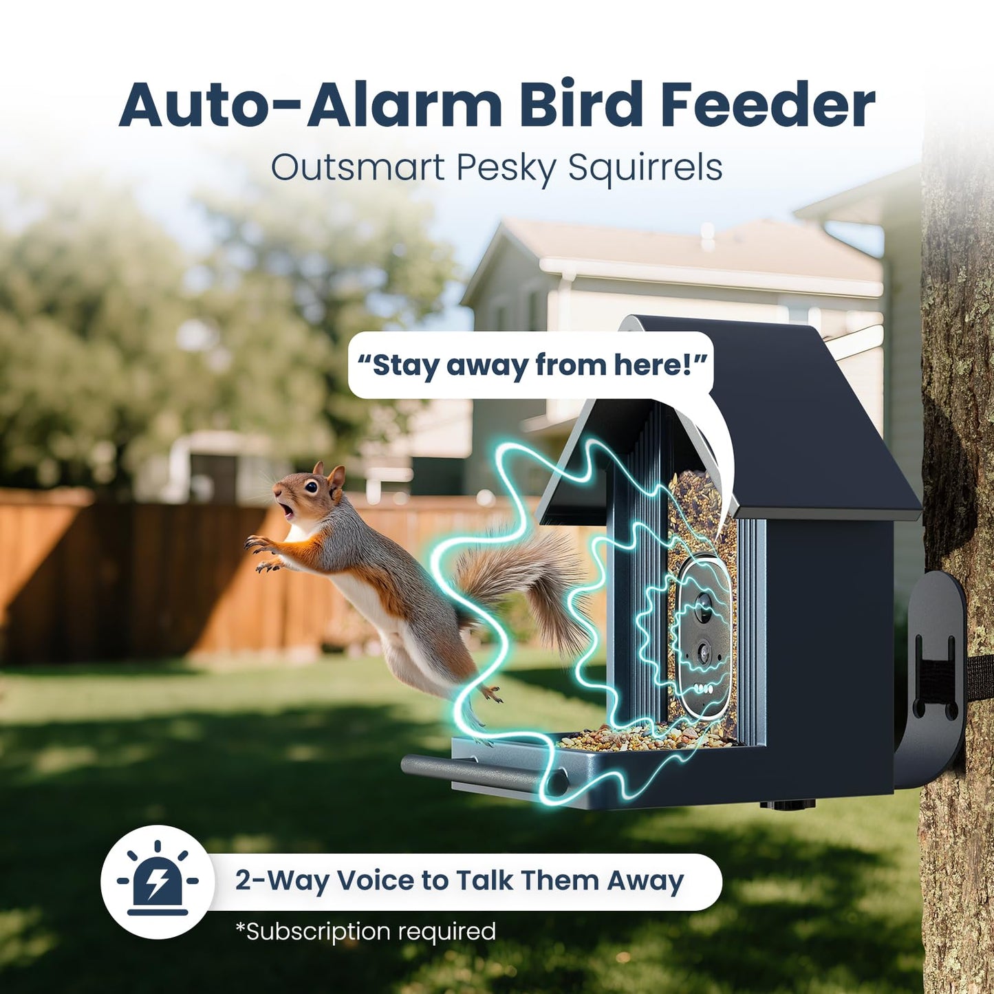 Smart Metal Bird Feeder with Camera, 2.5K UHD AI Identification, Wireless Solar Powered Outdoor for Garden Birding, Real-time Videos& Pictures, Premium Present