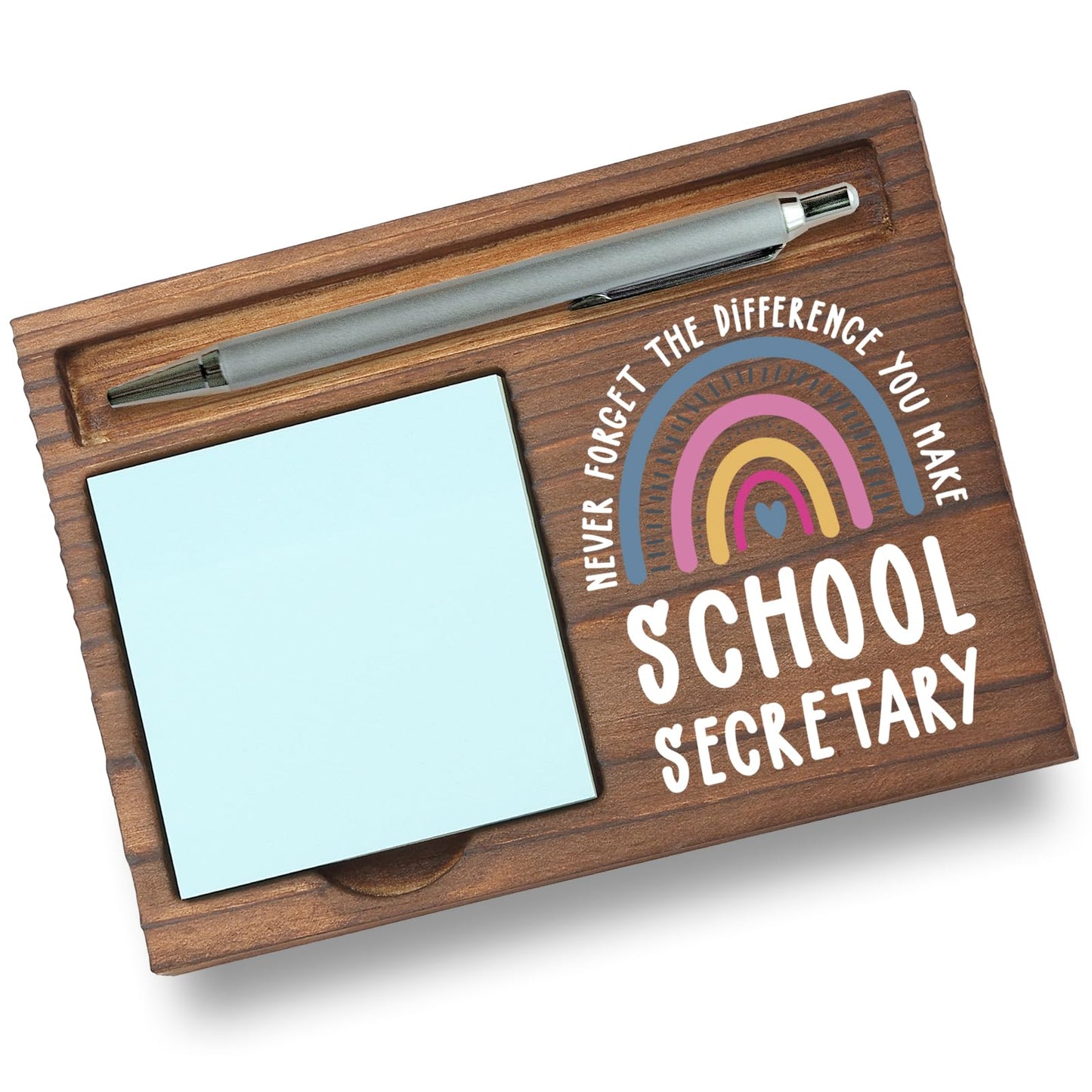 School Secretary Gifts Sticky Note Holder, Thank You Gift for School Secretary, Office Assistant, Administrative Staff, Education Appreciation Week, Graduation or Holiday PB023