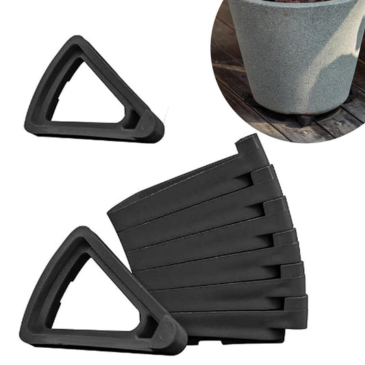 alalalight 24PCS Flower Pot Risers Toes，Invisible Plant Pot Feet for Outdoor Planters，Indoor Secure Compressive Environmental Triangular Lifters Supports (Small Black)
