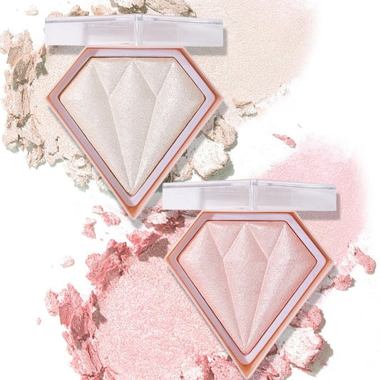 XINGXYUEL Face Shimmer Highlighter Palette, 1.0 Ounce, Pearl White+Fairy Pink, Long-Lasting, Shimmery, Powder, Unisex, Palette, Mixed Colors