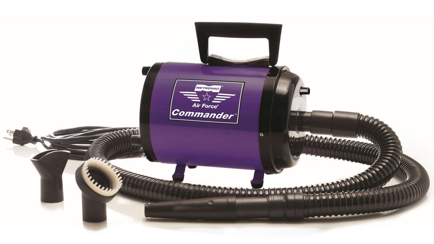 METROVAC AFTD-3V Air Force Commander Variable Speed Pet Grooming Dryer Purple | High Velocity Dog Hair Blower 4.0 HP USA