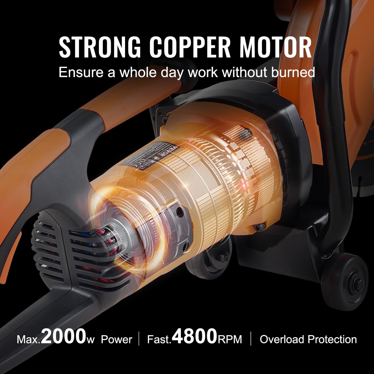 VEVOR Electric Concrete Cutter, 9 in Circular Saw with 3.5 in Cutting Depth, Wet/Dry Disk Cutter Includes Water Line, Pump and Blade, for Stone, Brick, Porcelain, Concrete, 1800W Motor