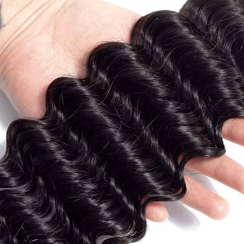 30 32 34 inch Vinmdonm Deep Wave Bundle Human Hair Natural Black Deep Wave Bundles 100% Unprocessed Brazilian Virgin Hair 3 Bundles 150g