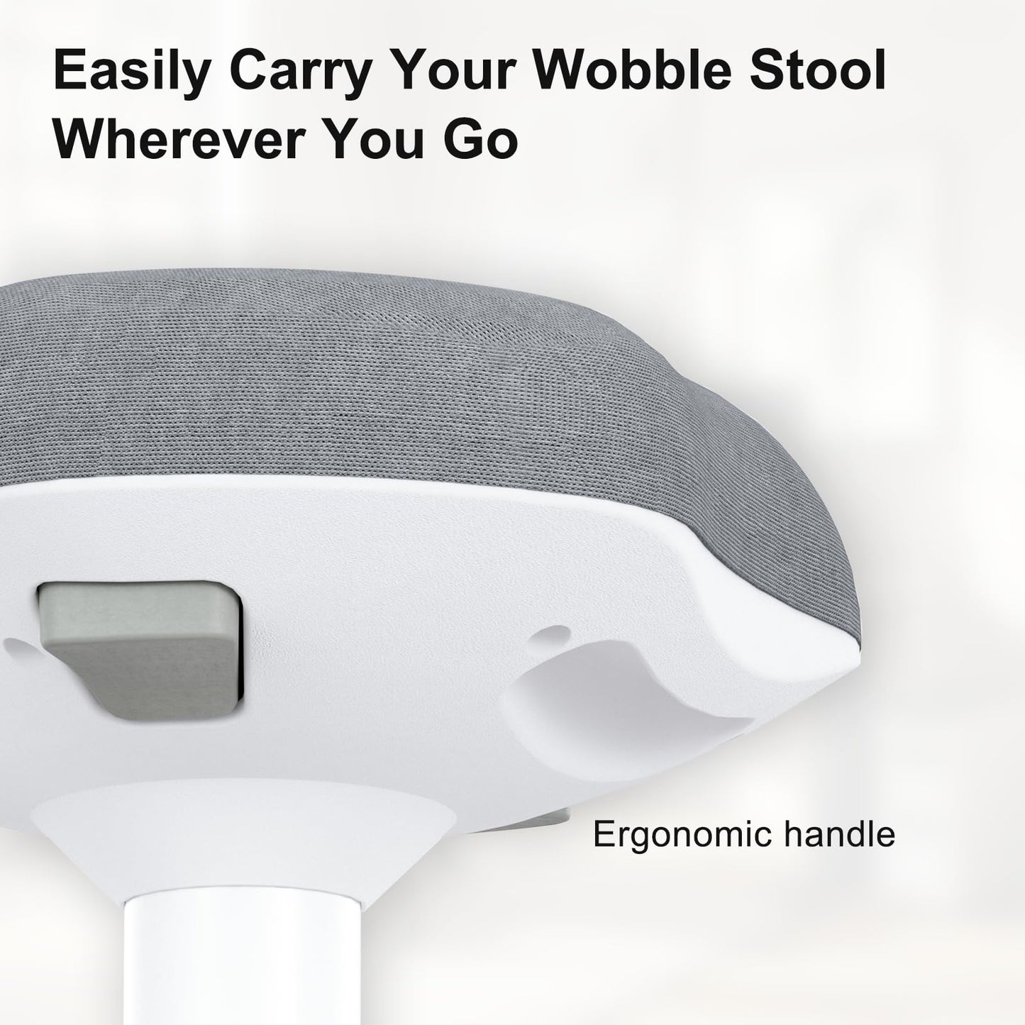 ERGO COLLECT Wobble Stool - Adjustable Height Standing Desk Chair | Sit Stand Stool with 360-Degree Non-Slip Swivel Base|for Home,Office and Classroom(Light Wood)