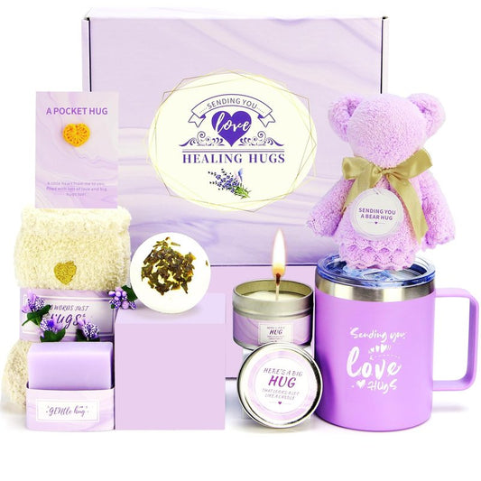Valentines Day Gifts for Her - Romantic Self Care & Spa Gift Basket for Wife, Girlfriend, Women - Relaxation Recovery Care Package for Mom, Friend, Sister - Birthday, Thinking of You Gift Box