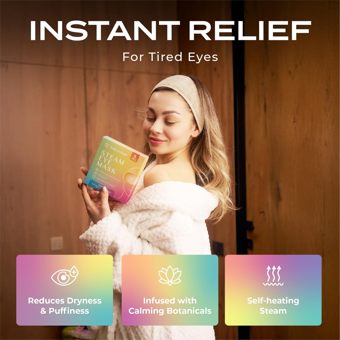 Body Restore Heated Eye Mask for Dry Eyes 30 Pack – Mothers Day Gifts for Mom, Birthday Gifts for Women and Men, Self Heating Warm Compress, Relaxation – Variety