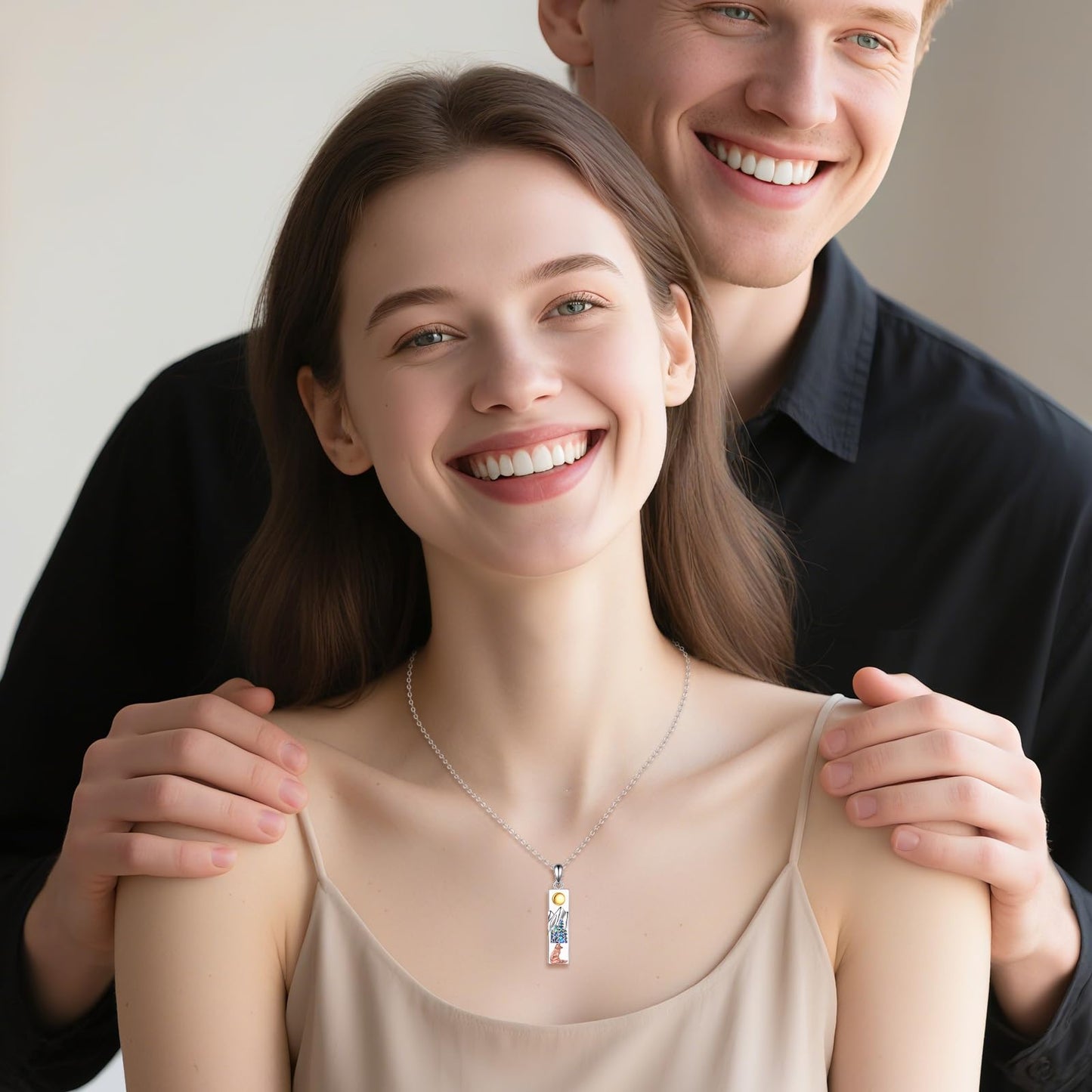 YFN Fox Mountain Necklace for Women Sterling Silver Nature Jewelry Gift for Skiers, Hikers, Campers, Climbers and Nature Lovers