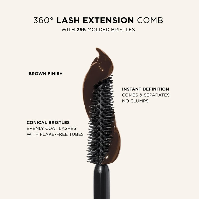 tarte tartelette XL tubing mascara – Lash Extensions in a Tube with Peptide, Extra-Bold Buildable Length & Volume, Smudge-Proof Longwear, Easy-to-Remove, Vegan & Cruelty-Free, travel size, brown