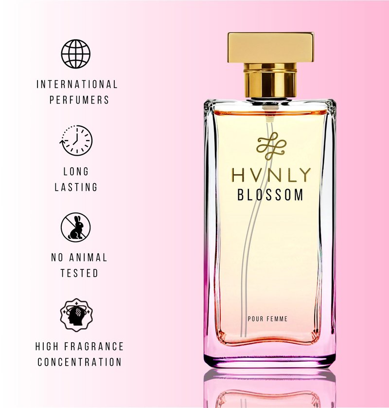 HVNLY Blossom EDP | Perfume For Women | An Ideal Gift | Long Lasting Premium Floral Fragrance | Bergamot, Pink Peppercorn, Patchouli | Best For Office Wear, Daily Wear | 3.4 fl.oz