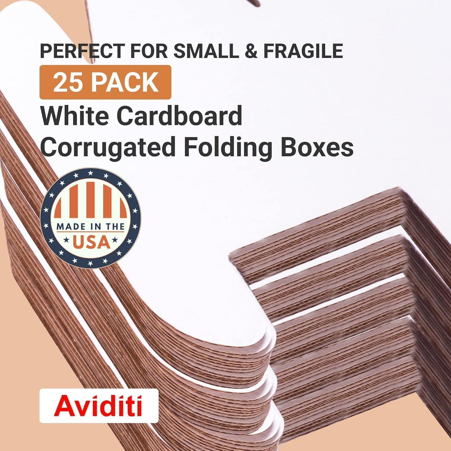 Box USA White Shipping Boxes 17 1/4"L x 11 1/4"W x 8"H (25 Pack) Medium Mailing Box for Small Business Packaging, Mailers, Gifts & Storage
