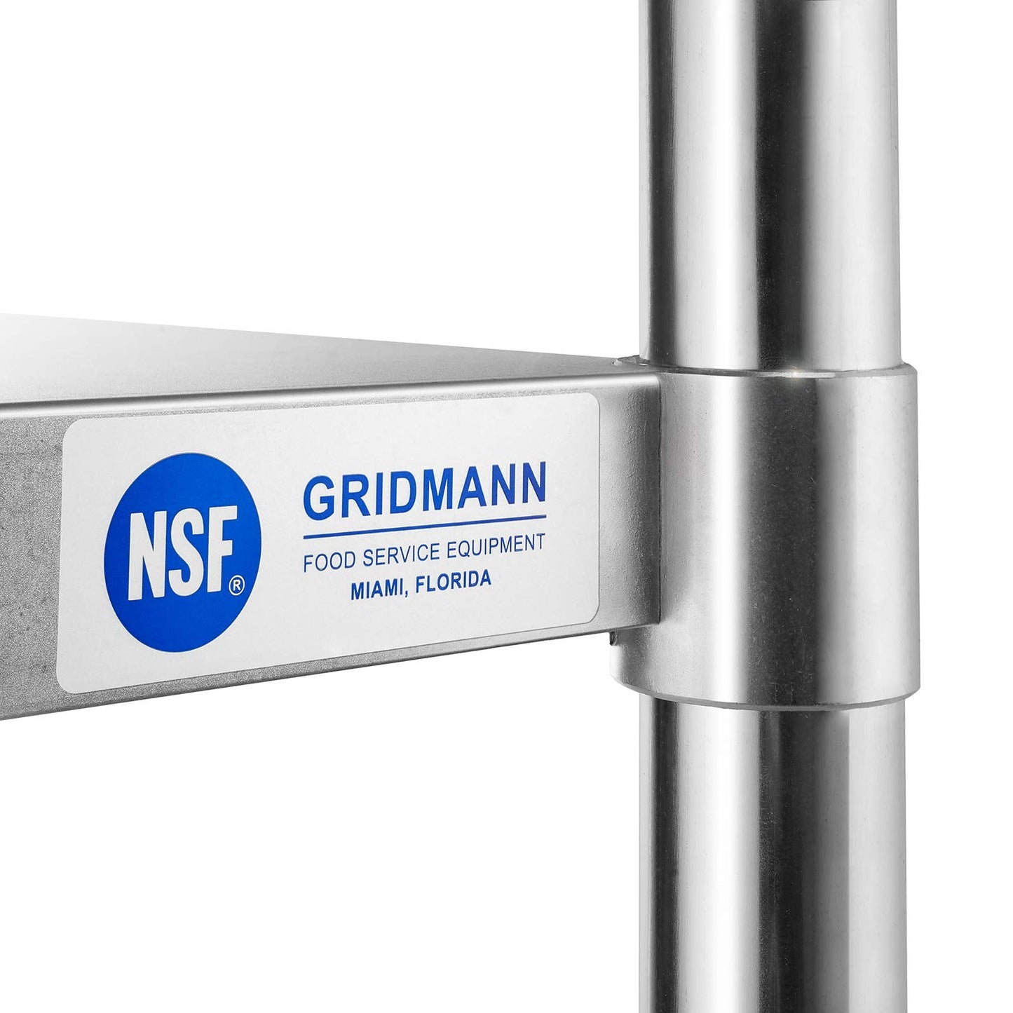 GRIDMANN Stainless Steel Table 72 in. x 30 in., NSF Commercial Kitchen Prep & Work Table w/Backsplash and Wheels