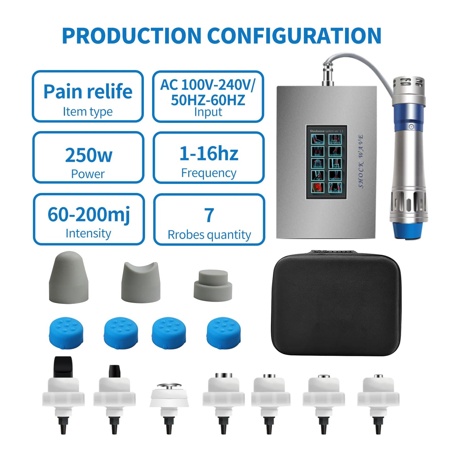 Electric Shockwave Therapy Machine for Body Shock Wave Therapy Device Muscle Relaxation Tool for Pain Relief Body Massager Focused Shockwave Therapy Machine