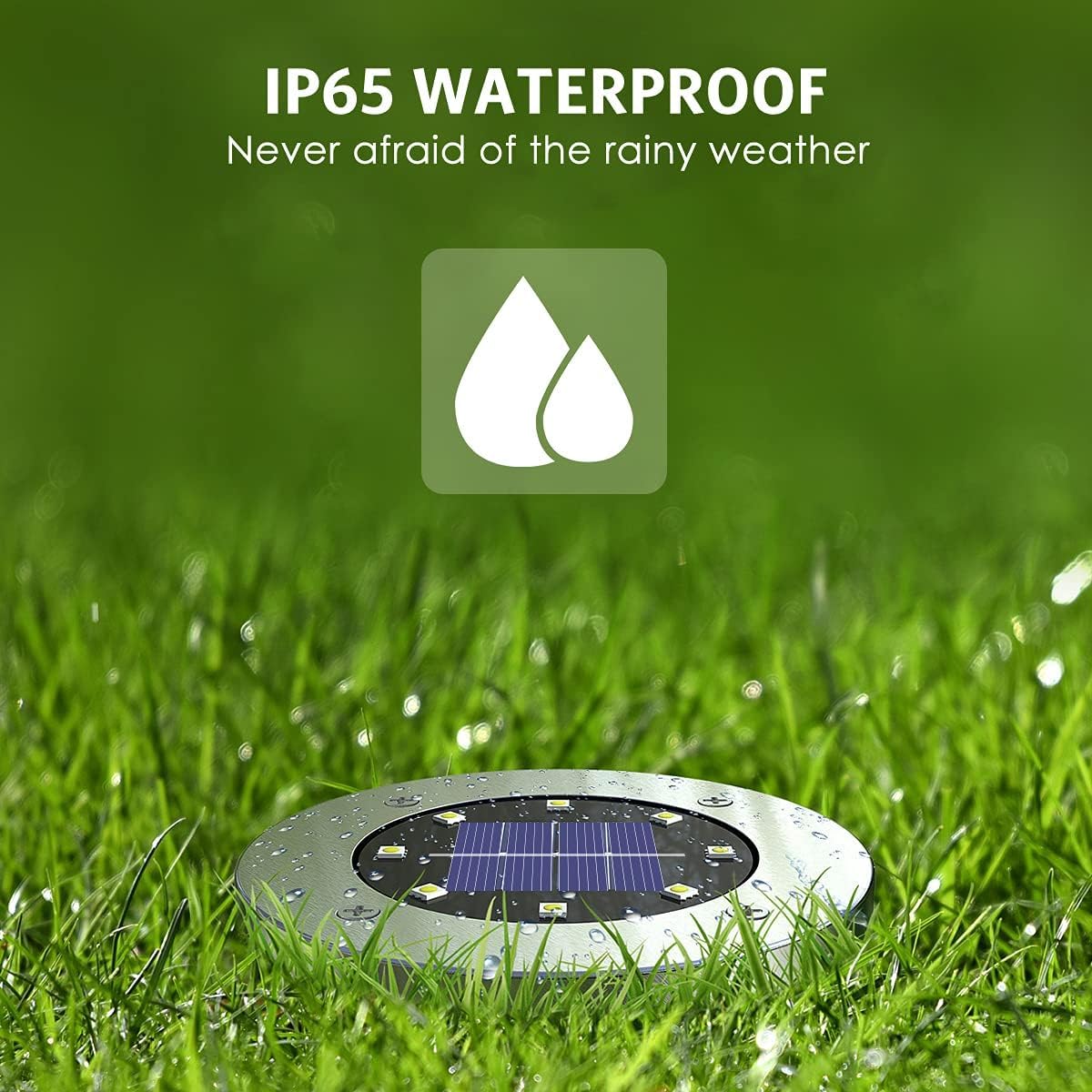 OULONGER Solar Lights Outdoor Waterproof, 12 Pack Solar Ground Lights with Large Capacity Battery, High Efficiency Solar Powered Lights for Outdoor Garden, Patio, Pathway and Yard (Warm Light)