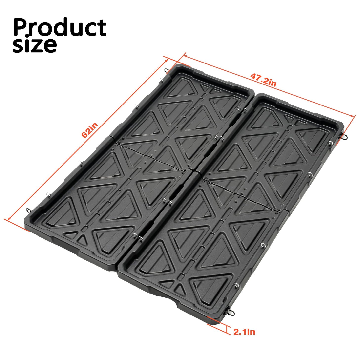 KOKSHELY Truck Bed Slide Out Cargo Tray, 62" Lx 47.2" W Size Truck Bed Organizer Tray for 5’7’’+ Long Beds, Sliding Truck Cargo Tray Fits Most Full-Size Pickups, with Open Hooks & Elastic Cargo Net