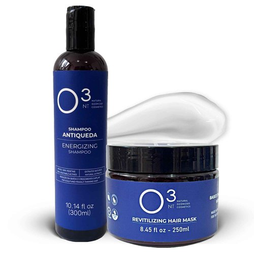 O3NT Energizing Shampoo + Revitalizing Mask Kit - High-Performance Natural Treatment - Energizing for Scalp and Fragile Thinning Hair - 10.14 Fl Oz Mask 7.05Fl Oz