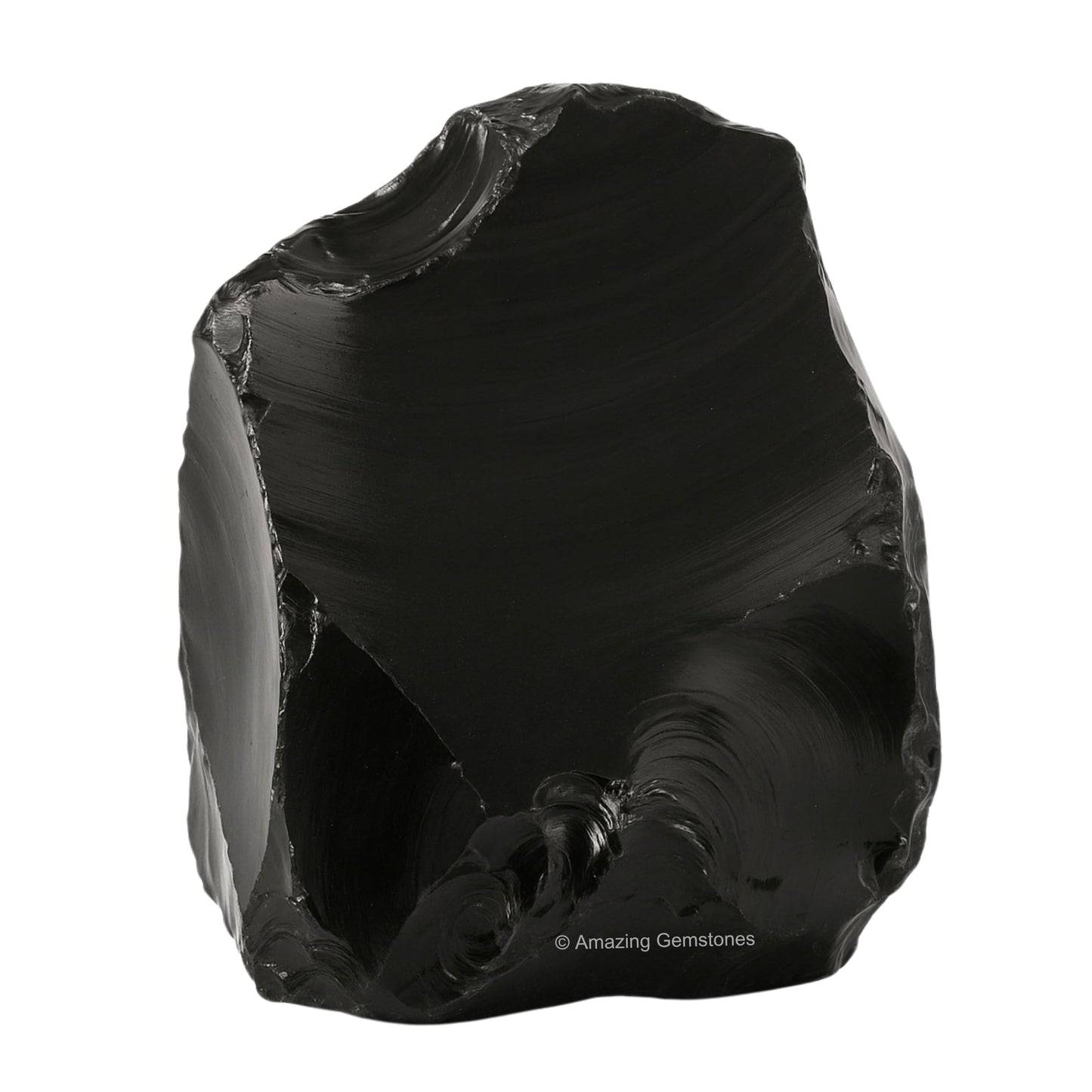 Amazing Gemstone Black Obsidian Raw Crystals and Healing Stones, Natural Rocks for Tumbling and DIY Raw Stones and Crystals (1 Piece)
