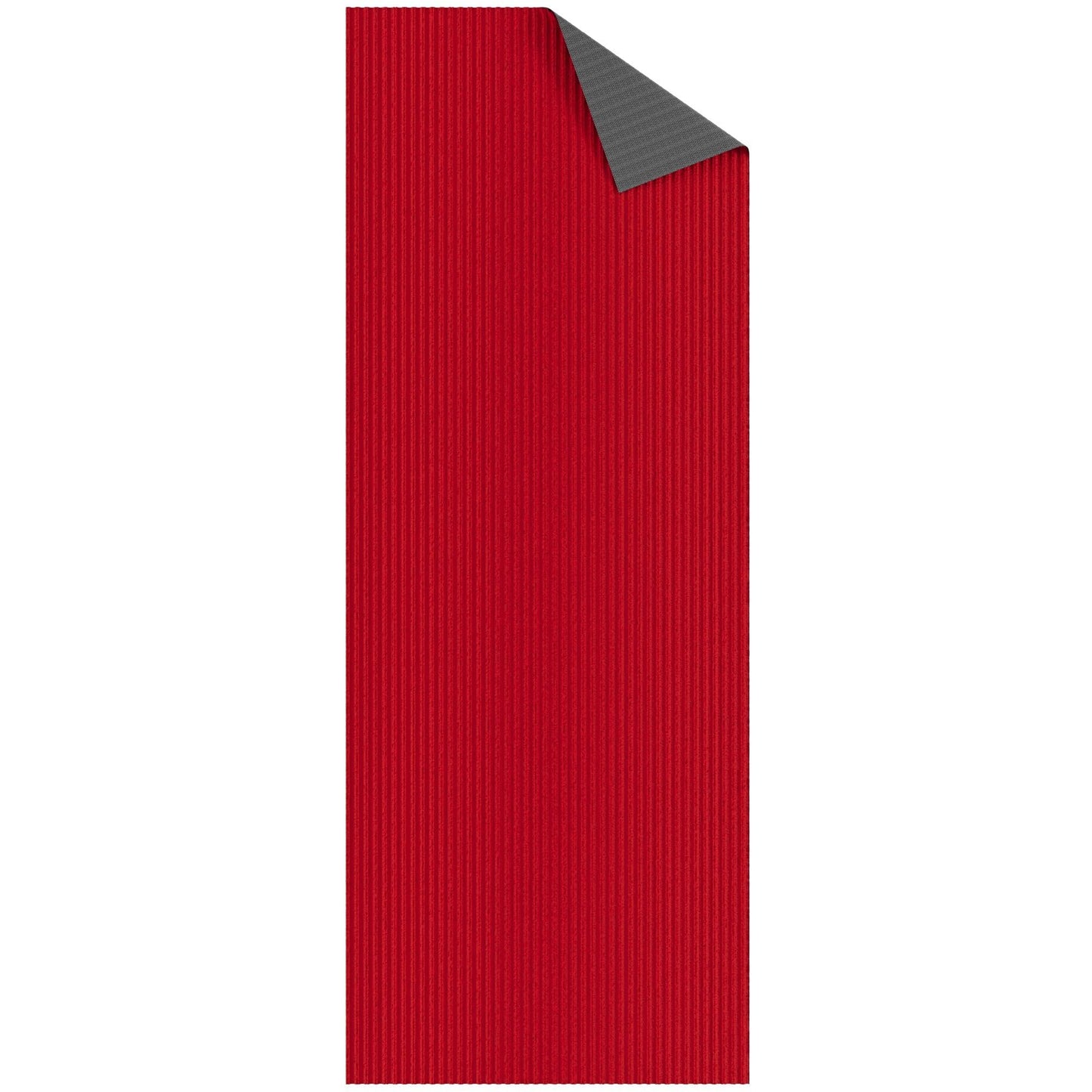Ottomanson 2'7" x 50' Hallway Runner with Scraper Pile Extra Durable Non-Slip Rug Mat for Indoor & Outdoor Use - Ideal for Kitchen, Entryway, Patio & Garage - High-Traffic Carpet, Red