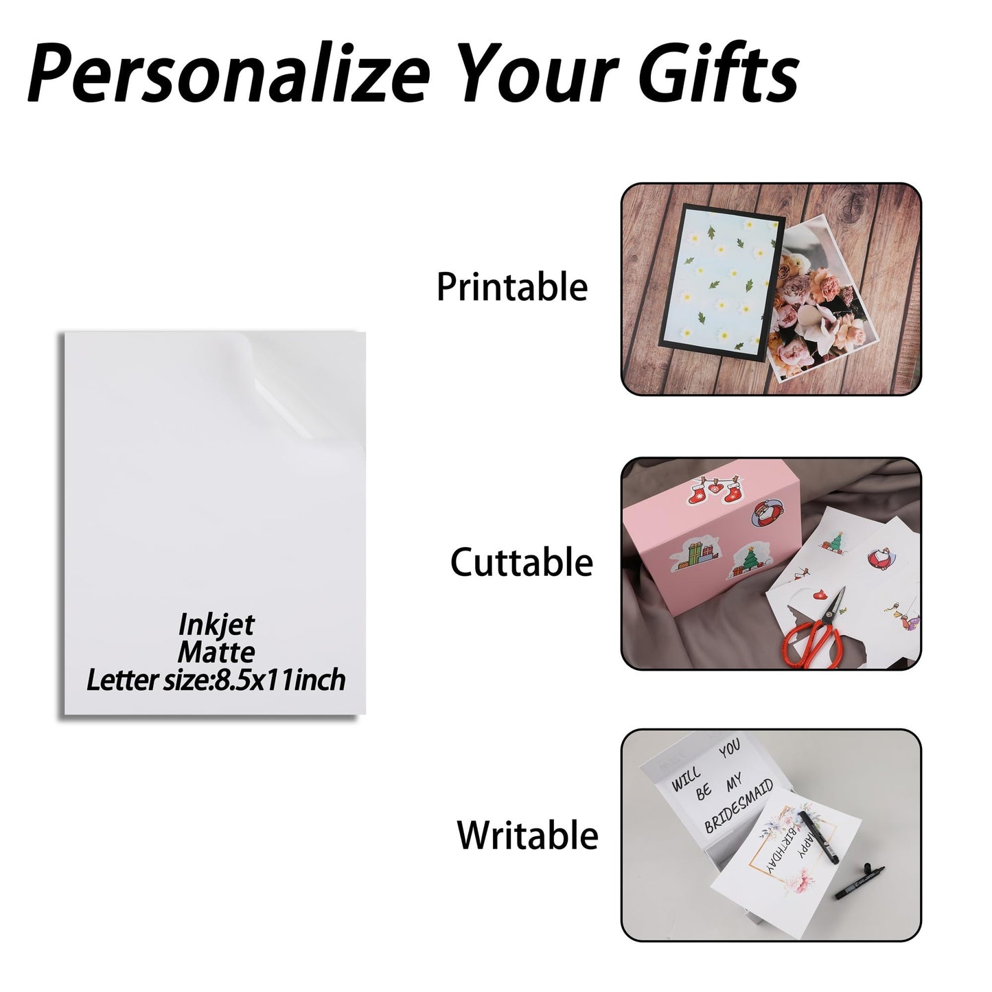 MUMUPACK White Large Gift Box 16x14x5.3 With Lid, Ribbon, DIY Printable Sticker Paper - Magnetic Bridesmaid Proposal Box for Birthday, Wedding, Graduation Presents