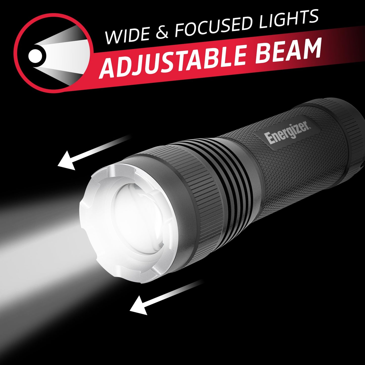 Energizer T-300 LED Flashlights (3-Pack), Bright Flash Light for Tactical EDC, Camping, and Emergencies (Batteries Included)