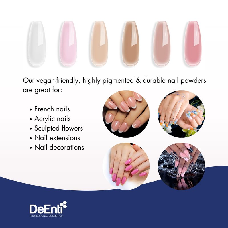 DeEnti Acrylic Nail Powder - 2oz Cover Pink|Professional Grade, Bubble-Free Acrylic Powder for Nails | Long-Lasting, Chip-Resistant Nail Acrylic Powder for Carving, Extensions & Fake Nails