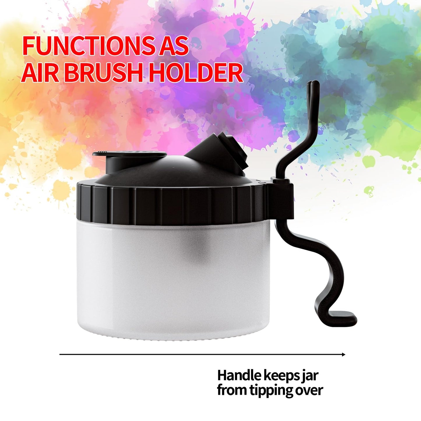 crpen Airbrush Kit with Brush Cleaner Solution Airbrush Cleaner Kit Airbrush Holder Stand Airbrush Cleaning Pot Airbrush Spray Cleaning Efficient Cleaning of Airbrushes (Black)