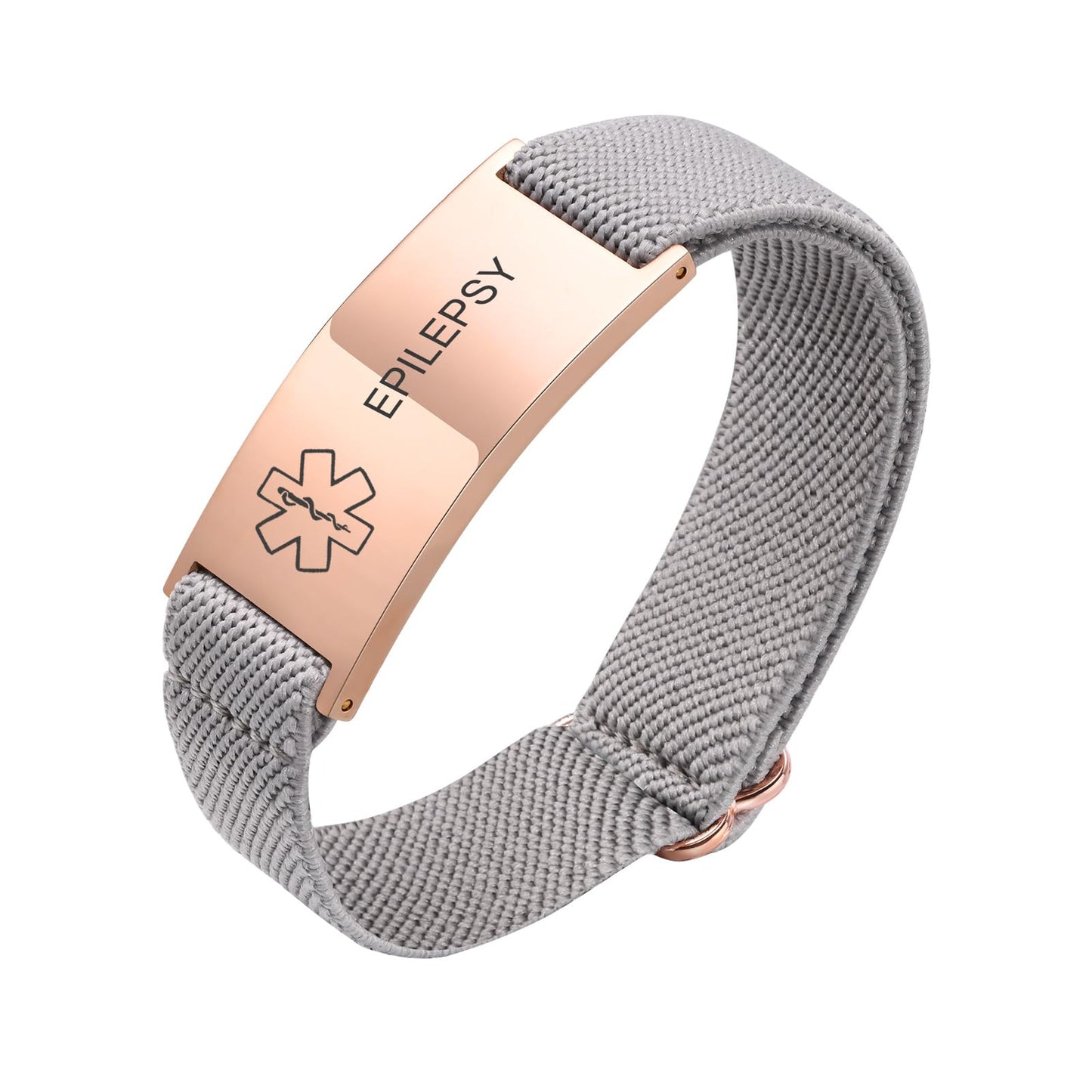 VNOX Medical Alert Id Bracelet for Women, Epilepsy Medical Alert Bracelets for Women Men Patients Stainless Steel Emergency Bracelets Wristband,Personalized Mens Life Health Alert Bracelet