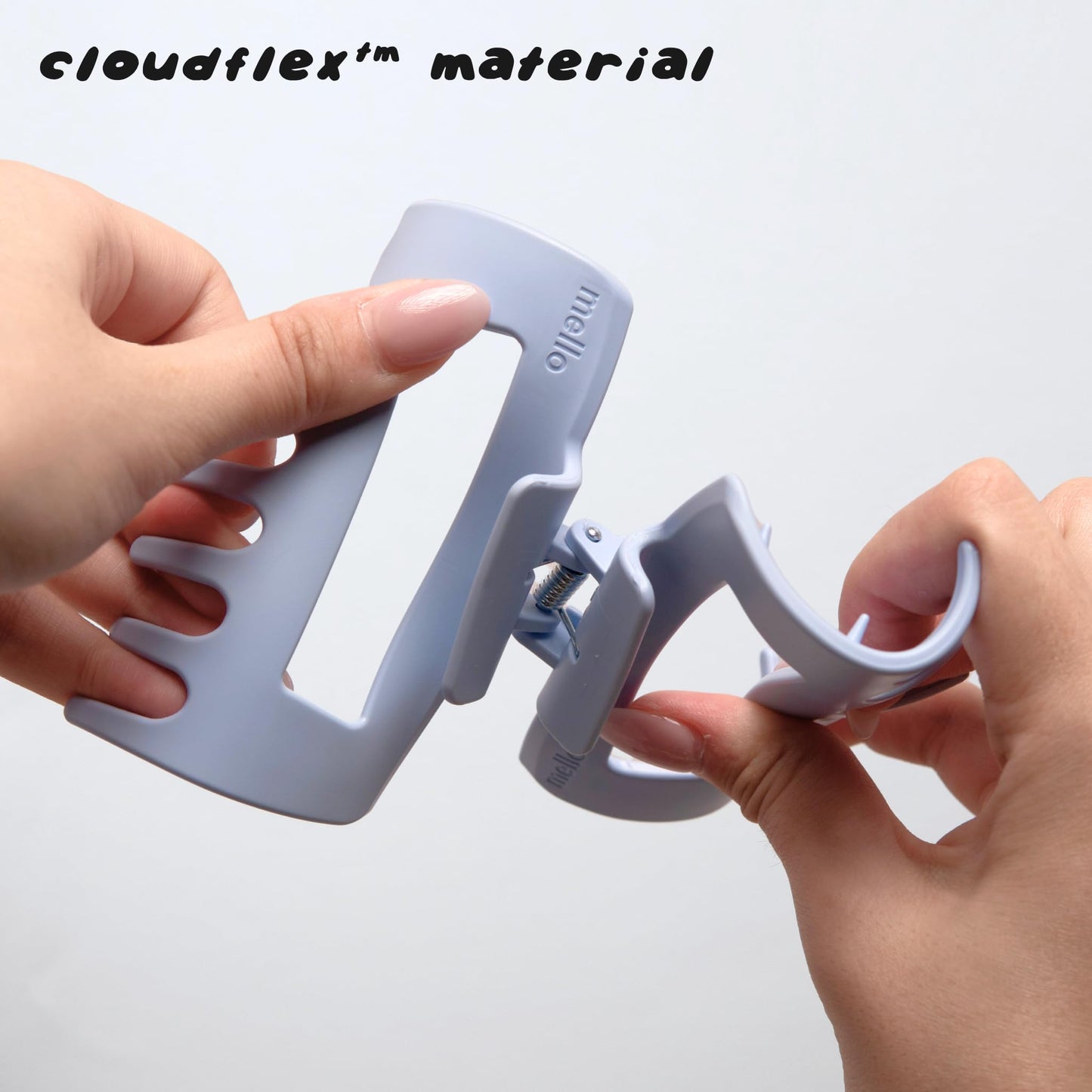 The Original Mello Hair Claw Clip Squishy Claw Clip Made in Korea Patent Pending 30021976 (Red, Medium)