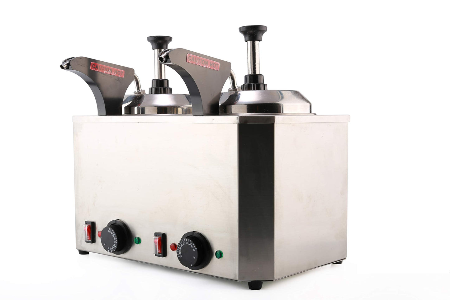 Li Bai Dual Nacho Cheese Chocolate Dispenser Professional Food Warmer Electric Pump Melting Machine Commercial Food Grade Quality with Temperature Control Stainless Steel 650w 110v for Home Restaurant