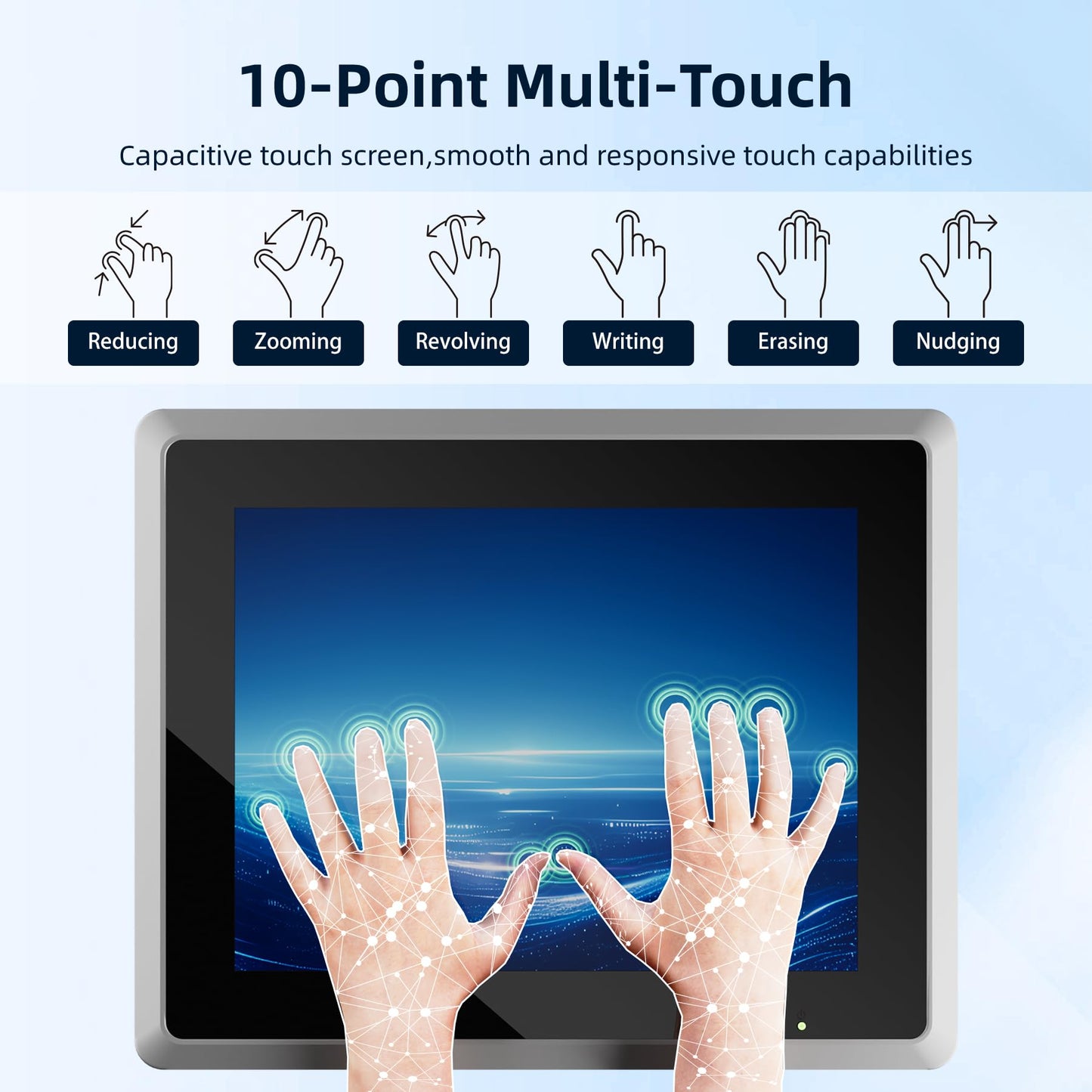 NORQIN 12.1 inches Industrial Embedded Panel PC,10 Point Capacitive Industrial Touch Screen Panel Computer,IP65 All-in-One Computer,Windows OS,for Home,Factory,Kiosk (i3-7100U,8GB RAM 256GB SSD)