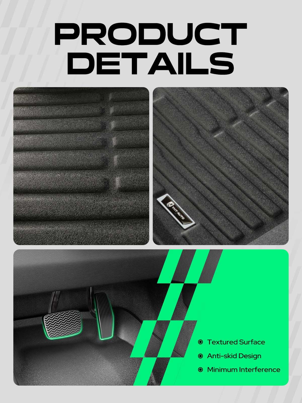 YHTAUTO Floor Mats Fit 2019-2026 BMW X5 G05 5-Passenger, TPE All Weather Car Mats Waterproof Anti-Slip Odorless Floor Liner, Interior Car Accessories Front & 2nd Row Liner