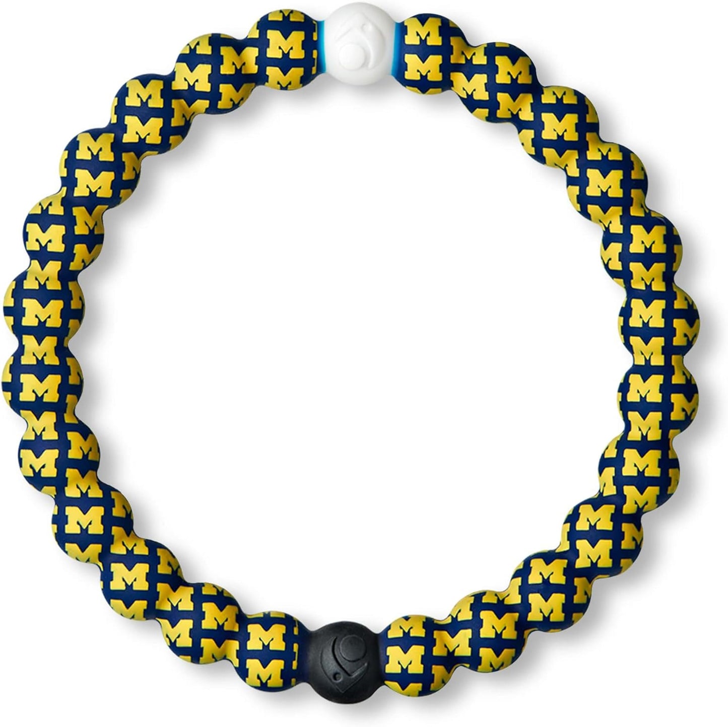Lokai Collegiate Silicone Beaded Bracelet for Women & Men, Michigan Univesity - Medium, 6.5 Inch Circumference - Silicone Jewelry Fashion Bracelet Slides-On for Comfortable Fit