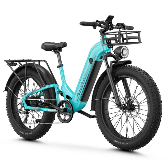 Aipas M1 pro Electric Bike, 1800W Peak Motor Electric Bike for Adults, 26'' x 4.0'' Fat Tire Ebike, 48V 17.5Ah Electric Mountain Bike, 36MPH Electric Bicycle, 85 Miles, 7 Speed 110NM with Front Basket